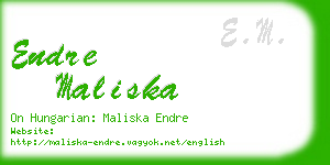 endre maliska business card